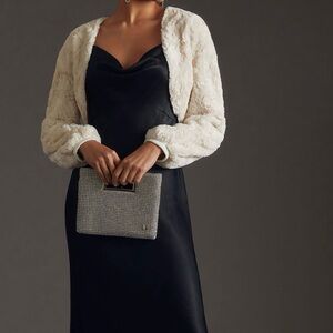 Anthropologie Maeve Faux Fur Shrug